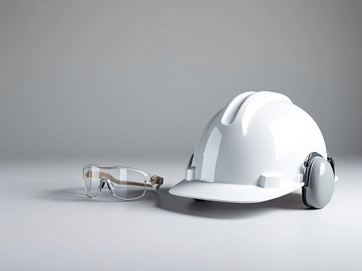 Kask, ochronniki słuchu i okulary (zdjęcie poglądowe)